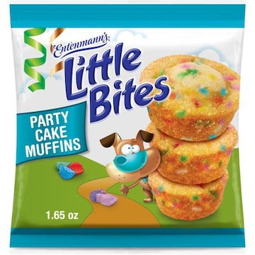 Entenmann's Little Bites Party Cake Cake and Sprinkles Mini Muffins, Individual, 4 count, 1.65 oz