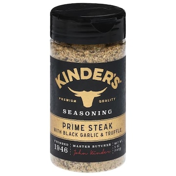 Kinder's Seasoning, Prime Steak with Black Garlic & Truffle