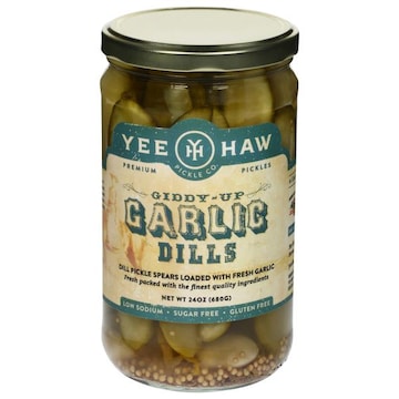 Yee-Haw Pickle Co. Pickles, Giddy-Up Garlic Dills, Premium