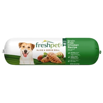 Freshpet Dog Food, Grain Free, Chicken Recipe, Slice & Serve Roll