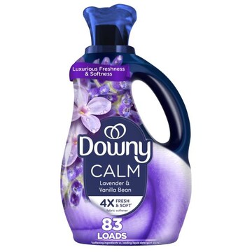 Downy Ultra Soft + Fresh CALM Fabric Softener Liquid, Lavender and Vanilla Bean scent, 56 fl oz, 83 Lds