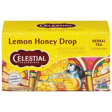 Celestial Seasonings Herbal Tea, Caffeine Free, Lemon Honey Drop, Tea Bags