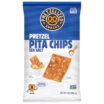 Pretzelized Snacks Pita Chips, Sea Salt, Pretzel