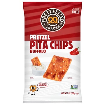 Pretzelized Snacks Pita Chips, Pretzel, Buffalo