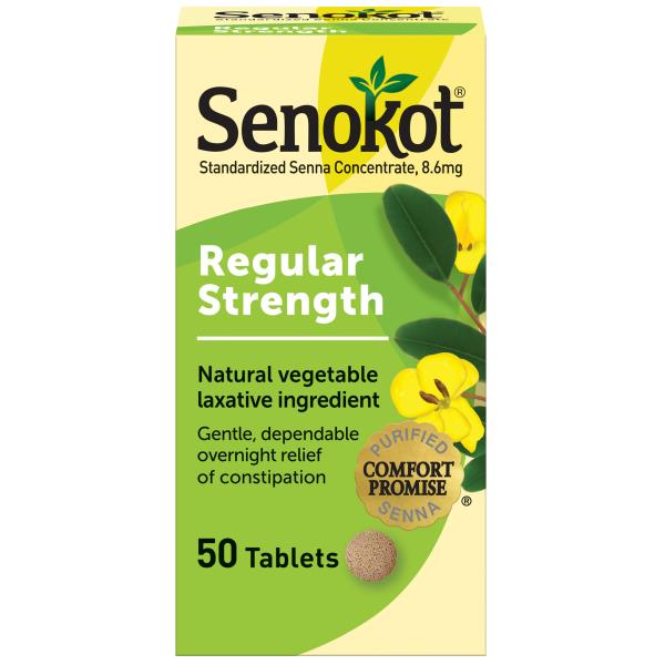 Senokot-S Senna Concentrate, Standardized, Regular Strength, Tablets