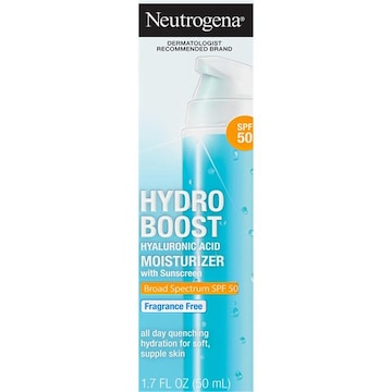Neutrogena Hydro Boost Moisturizer, Sunscreen, Hyaluronic Acid, Broad Spectrum SPF 50