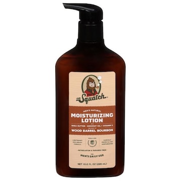 Dr. Squatch Men's Natural Wood Barrel Bourbon Moisturizing Lotion