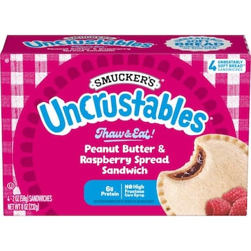 Smucker's Uncrustables Uncrustables Peanut Butter & Raspberry Spread Sandwiches
