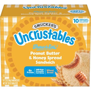 Smucker's Uncrustables Peanut Butter & Honey Spread Sandwiches
