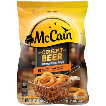 McCain Craft Beer Battered Onion Rings, 14 oz (Frozen Onion Rings)