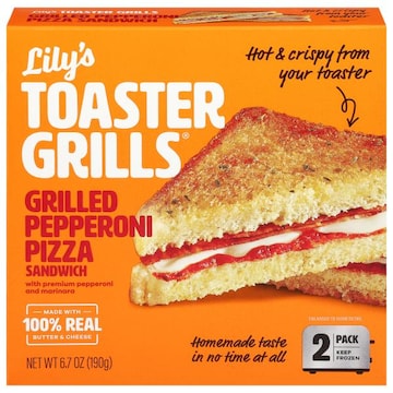 Lily's Toaster Grills Sandwich, with Premium Pepperoni and Marinara, Grilled Pepperoni Pizza