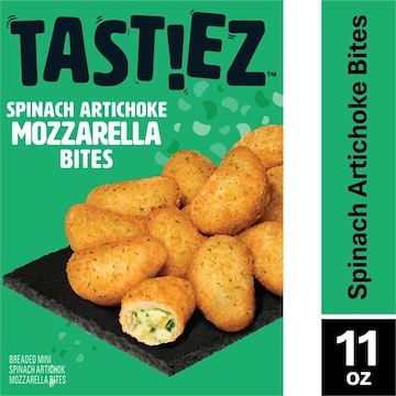 Tastiez Breaded Spinach Artichoke Mozzarella Bites, 11 oz (Frozen Appetizers)