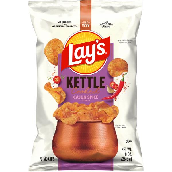 Lay's Lay's Kettle Cooked Potato Chips Cajun Spice Flavored 8 Oz