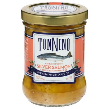Tonnino Silver Salmon, Wild Caught, Skinless & Boneless