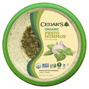 Cedar's 10 oz Organic Pesto Hummus