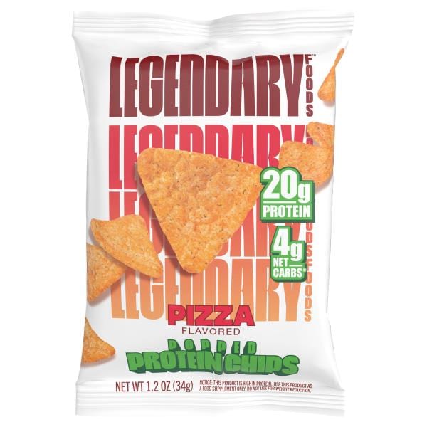 Legendary Foods Protein Chips, Pizza Flavored, Popped