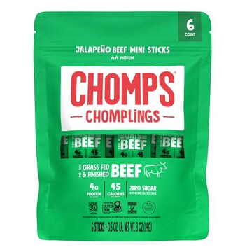 Chomps Jalapeño Beef Chompling Jerky Snack Stick