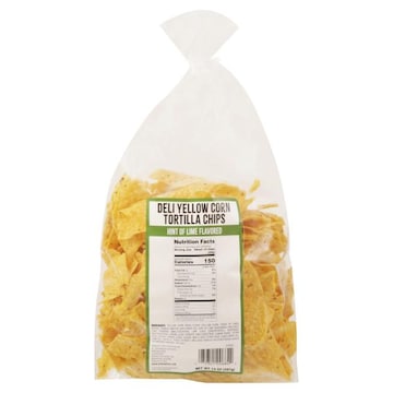 Don Pancho Tortilla Chips, Hint of Lime Flavored, Deli Yellow Corn