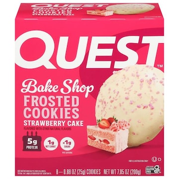 Quest Bake Shop Frosted Strawberry Cake Cookies