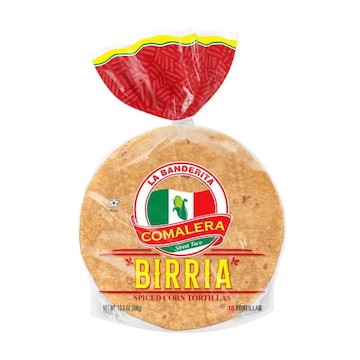 La Banderita Comalera Street Taco, Birria Spiced Corn Tortillas