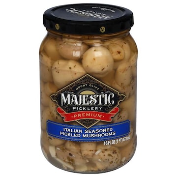 Majestic Picklery Premium Italian Seasoned Pickled Mushrooms