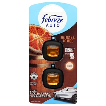 Febreze Auto Vent Clips Bourbon & Orange Air Freshener