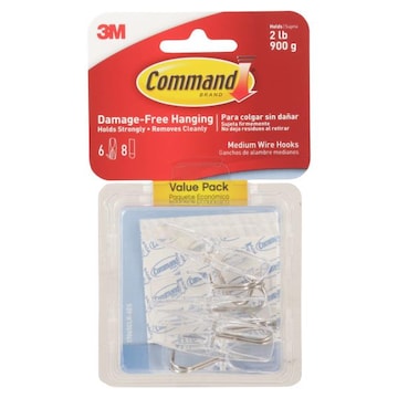 Command Wire Hooks, Medium, Damage-Free Hanging, Value Pack