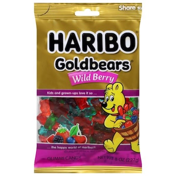 Haribo Goldbears Wild Berry Gummi Candy Share Size
