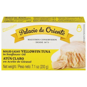 Palacio de Oriente Yellowfin Tuna, in Sunflower Oil, Solid Light