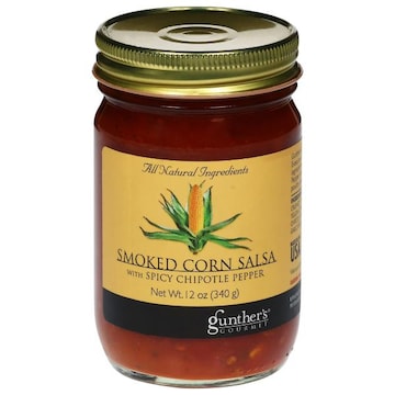 Gunther's Gourmet Salsa, with Spicy Chipotle Pepper, Smoked Corn