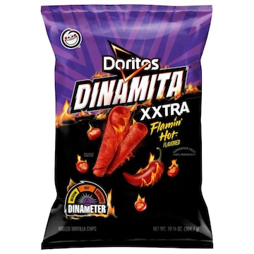 Doritos Dinamita Tortilla Chips, Rolled, Xxtra Flamin' Hot Flavored