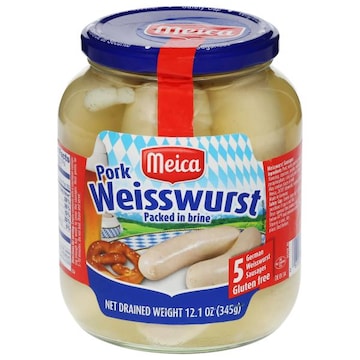 Meica Weisswurst Sausages, Pork, German