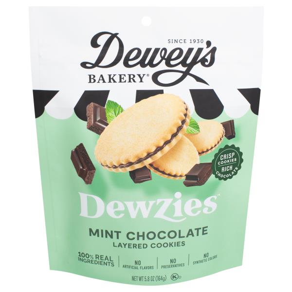 Dewey's Bakery Dewzies Cookies, Layered, Mint Chocolate | Publix