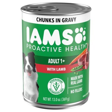IAMS Proactive Health Dog Food, with Lamb, Chunks in Gravy, Adult 1+