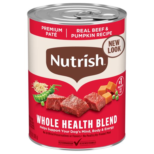 Nutrish Natural Adult Whole Health Blend Premium Pate Real Beef