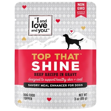 I And Love And You Top That Dog Food Topper, Beef Recipe in Gravy, Shine