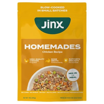 Jinx Homemades Food for Dogs, Premium, Chicken Recipe, Homemades