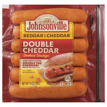 Johnsonville Smoked Sausage, Double Cheddar