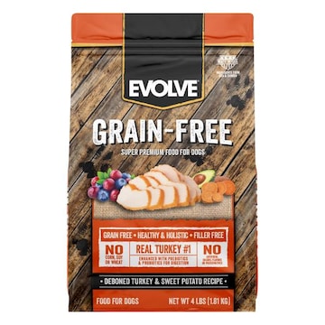 Evolve Dog Food, Grain-Free, Deboned Turkey & Sweet Potato Recipe, Super Premium