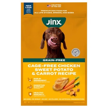 Jinx Grain-Free Premium All Life Stages Cage-Free Chicken Sweet Potato & Carrot Recipe Food for Dogs