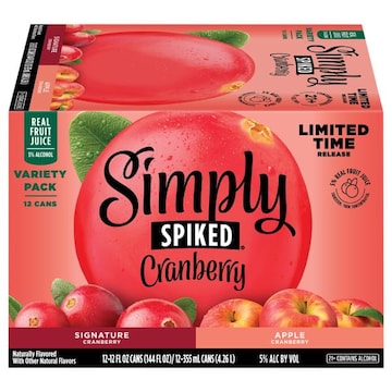 Simply Spiked Beer, Cranberry, Variety Pack