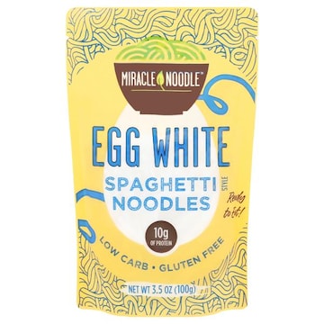 Miracle Noodle Egg White Spaghetti Noodles, Low Carb & Gluten Freeready to Eat