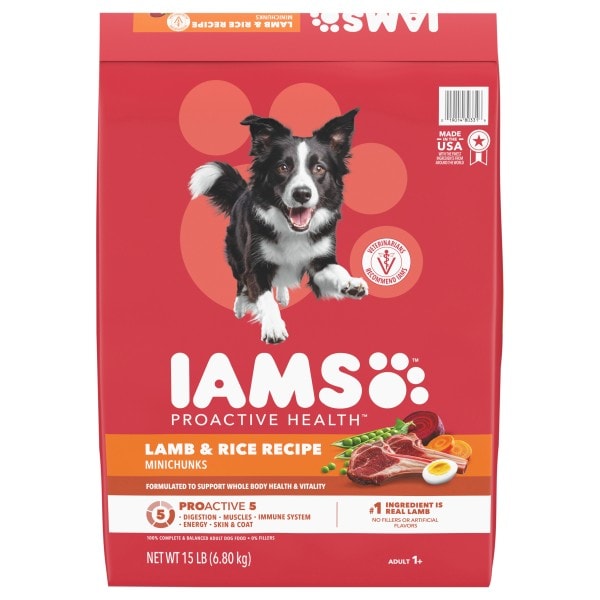 IAMS Proactive Health Adult 1+ Proactive 5 Minichunks Lamb & Rice