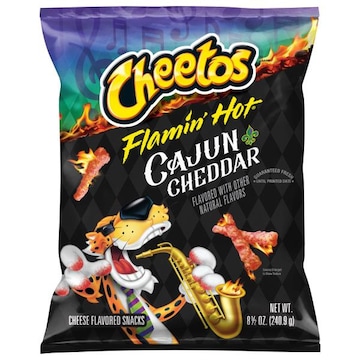 Cheetos Cheese Flavored Snacks, Flamin' Hot Cajun Cheddar