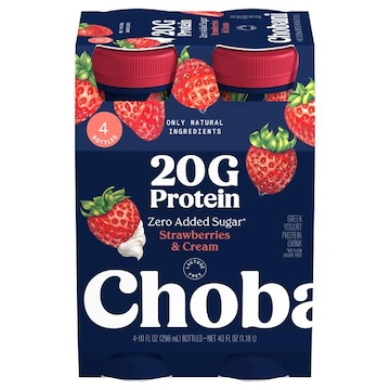 Chobani Zero Added Sugar Lactose Free Greek Strawberries & Cream Yogurt Protein Drink