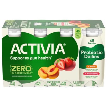 Activia Low Fat Probiotic Dailies Peach/Strawberry Yogurt Drink