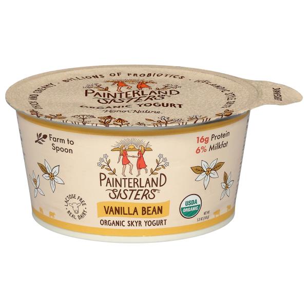 Painterland Sisters Yogurt, Organic, Skyr, Vanilla Bean, Icelandic