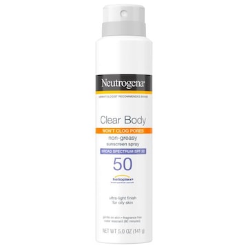 Neutrogena Sunscreen Spray, Clear Body, Non-Greasy, Broad Spectrum SPF 50