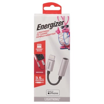Energizer Female Adapter, Lightning to 3.5mm