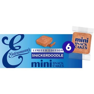 Entenmann's Snickerdoodle Cinnamon Sugar Mini Cakes, 6 packs, 10.5 oz
